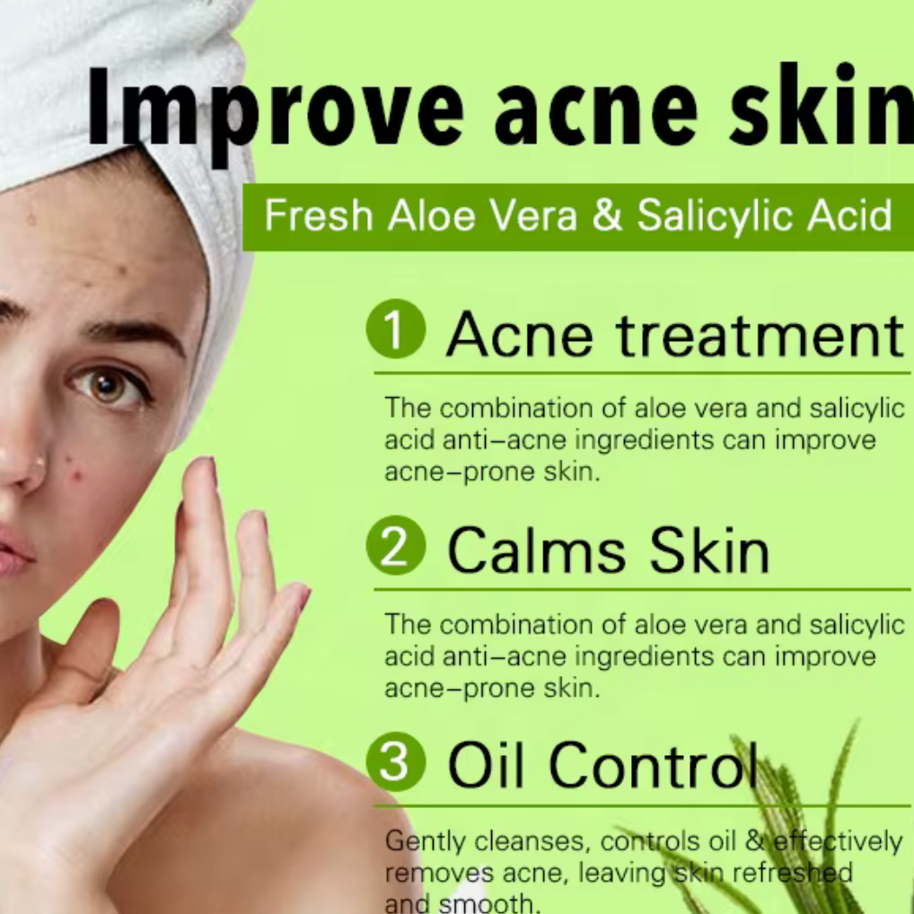 Hot Selling 100g Solid Effective Acne Removal Facial Glowing Smoothing Deep Cleansing Bath Cool Fresh Aloe Face Soap Bar